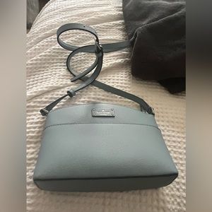Kate spade light blue purse with zipper closure and pocket, never worn